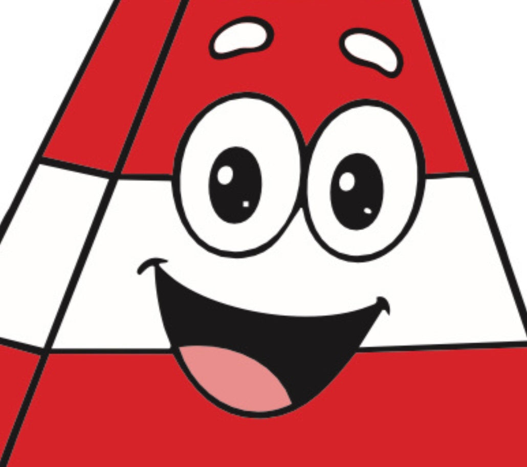 Obie the Obelisk double sided Lego-style building block puzzle. 