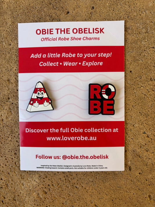 Obie the Obelisk & Robe Shoe Charms