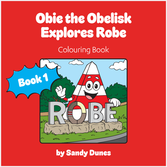 Join Obie the Obelisk on this colourful adventure as he explores the town of Robe