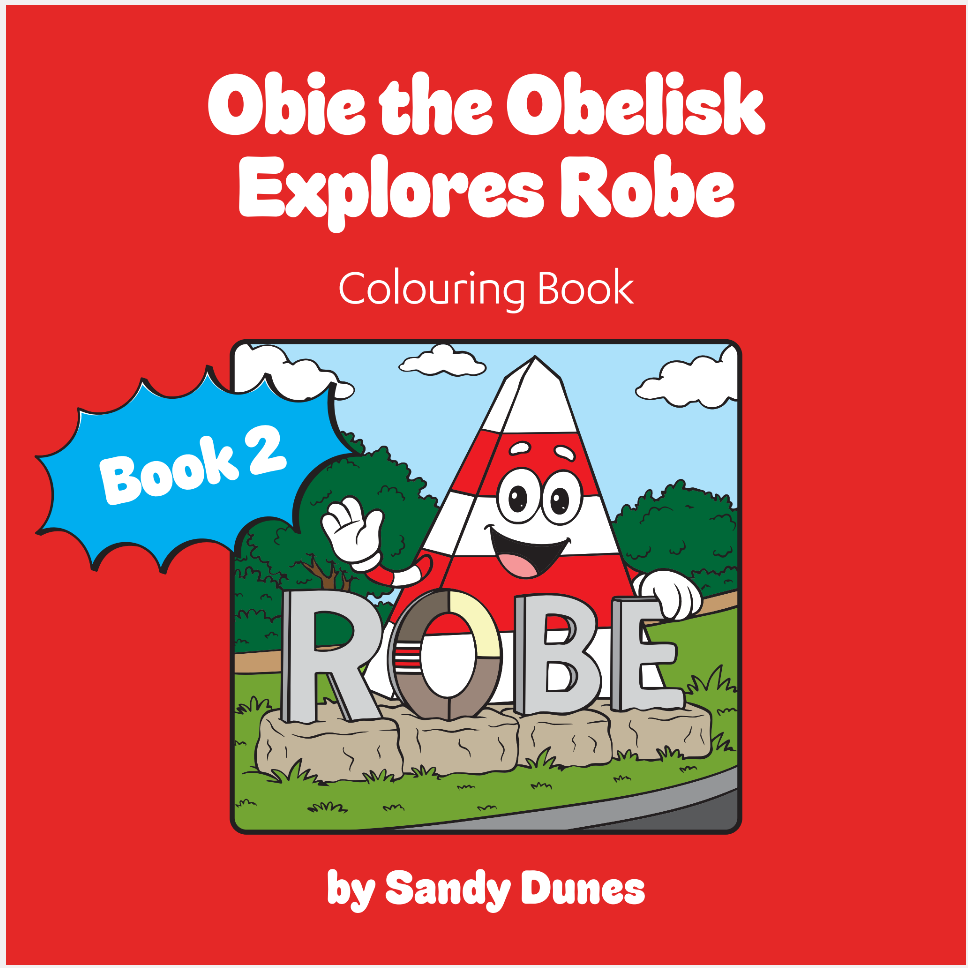Join Obie the Obelisk on this colourful adventure as he explores the town of Robe